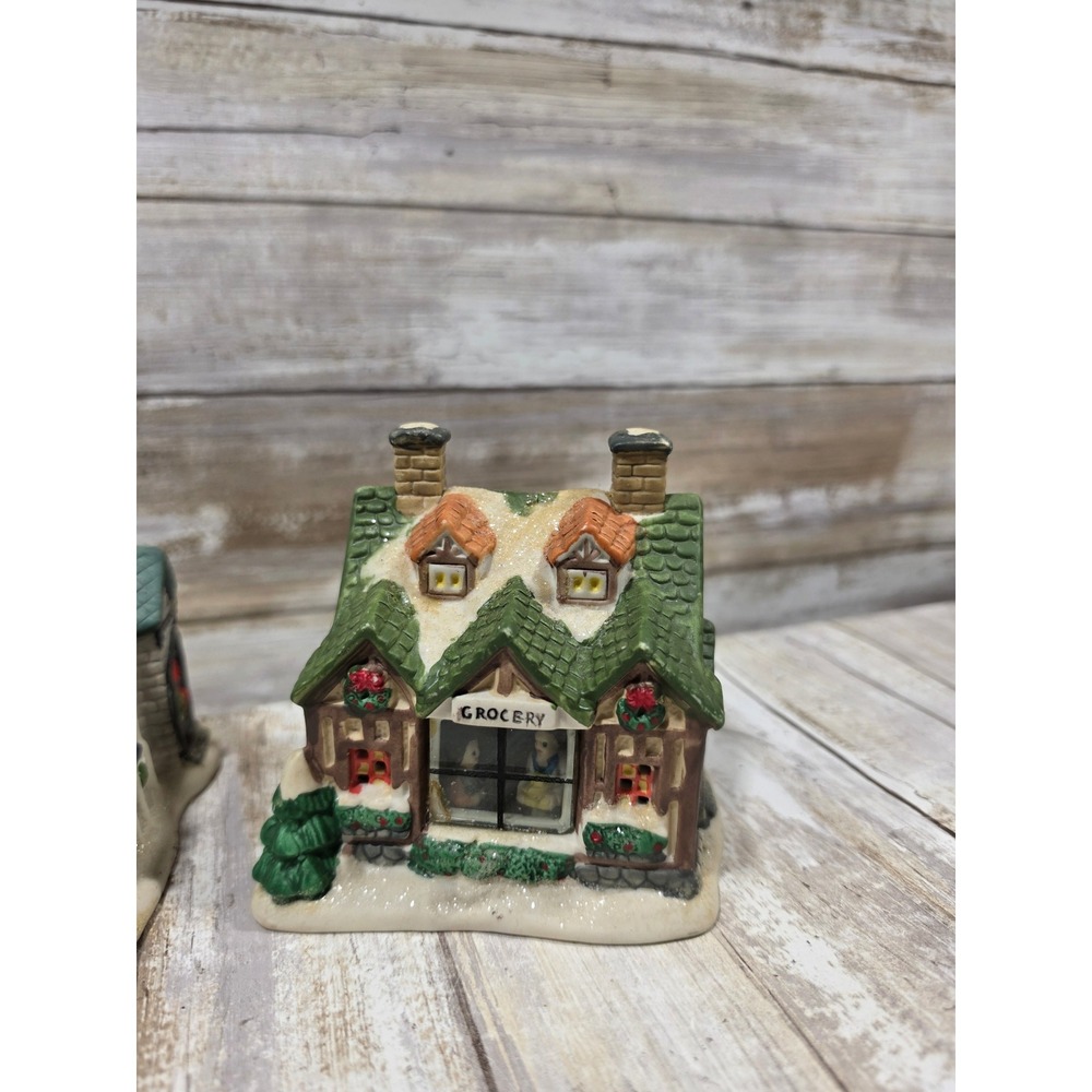 Cobblestone Corners 2002 Christmas Village Set Music Shop Church Grocery 3pc - Picture 4 of 10